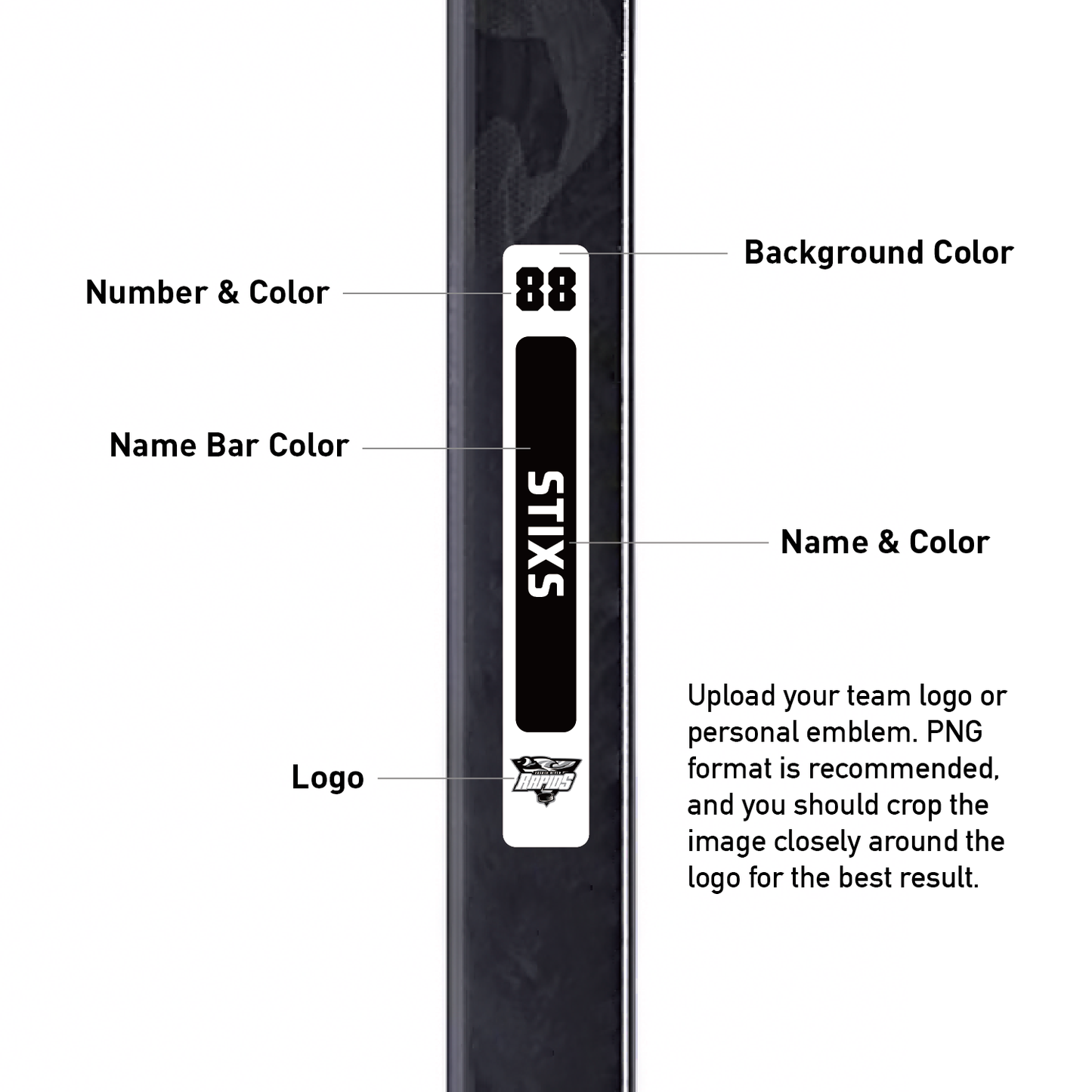 Custom Hockey Stick Stickers – Personal & Team Packs