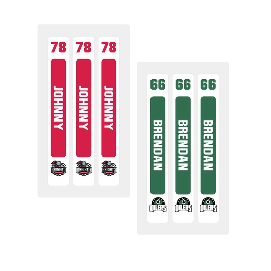 Custom Hockey Stick Stickers – Personal & Team Packs